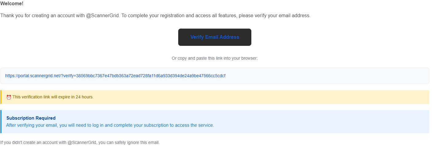 Verify your email