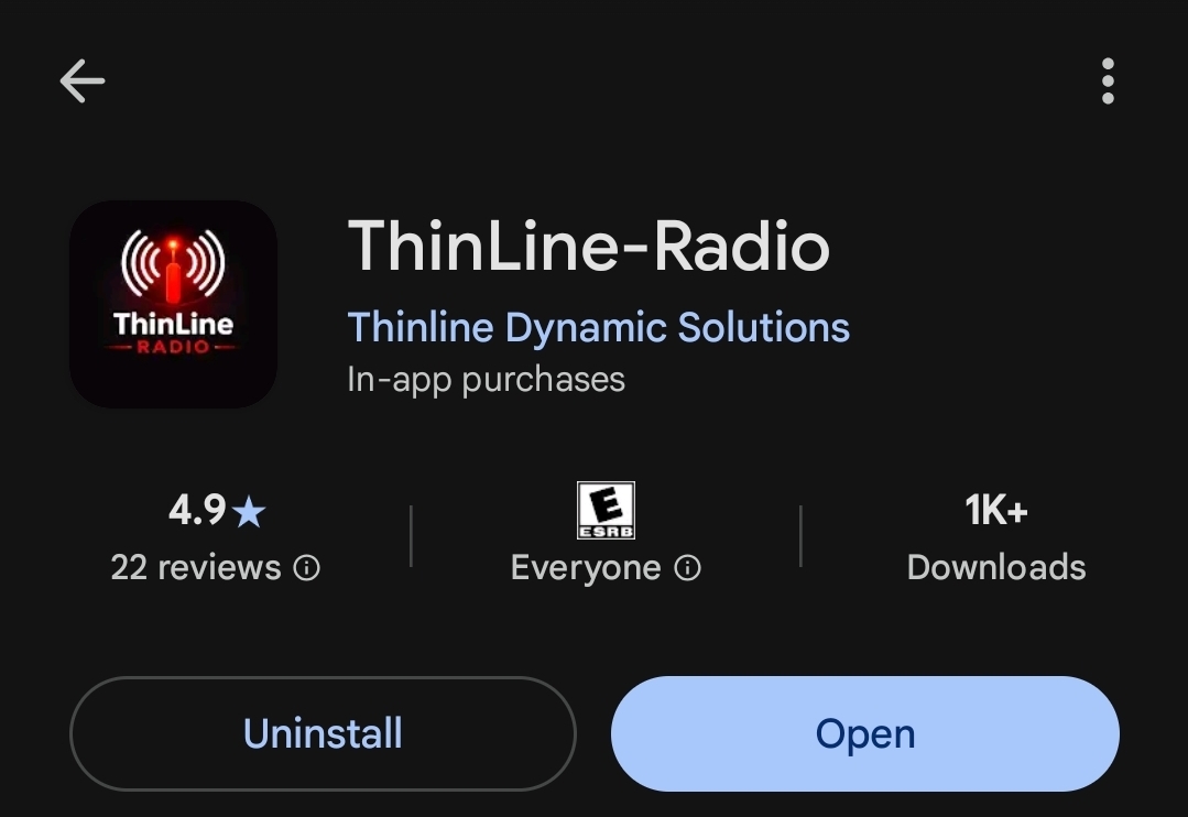 Download ThinLine Radio on mobile