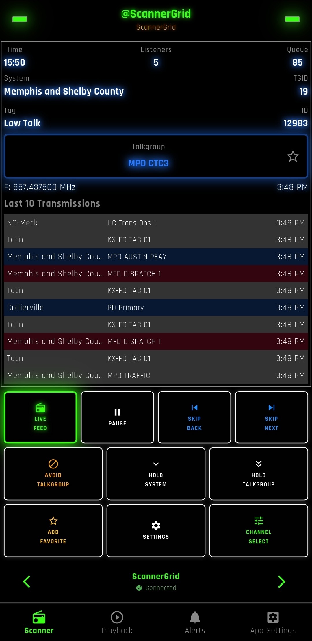 Start listening to ScannerGrid on ThinLine